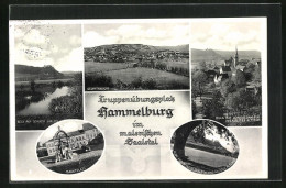 AK Hammelburg, Gesamtansicht, Blick Auf Schloss Saaleck, Marktplatz, Kloster Altstadt  - Hammelburg