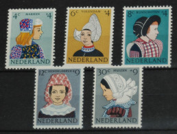 NETHERLANDS 1960, Children's Stamps, Folklore, Costumes, Mi #755-9, MNH**, CV: €12 - Kostüme