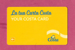 Costa Crociere, Magnetic Service Card. Your Costa Card- - Hotelkarten