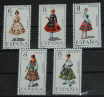 SPAIN 1971, Folklore, Costumes, Complet Set, MNH** - Costumi