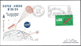 France Kourou Space Cover 1973. EXAMETNET Super Arcas Launch. Meteorology ##07 - Europa