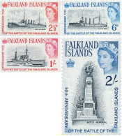 47163 MNH FALKLAND 1964 50 ANIVERSARIO DE LA BATALLA DE FALKLAND - Falklandeilanden