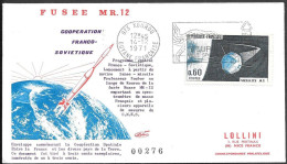 France Kourou Space Cover 1971. Soviet Rocket MR-12 Launch Tracking - Europa