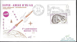 France Kourou Space Cover 1974. EXAMETNET Super Arcas Launch. Meteorology ##04 - Europa