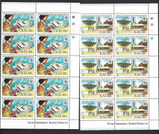 Nauru 1979 Radio Committee Matched Imprint Blocks Of 10 MNH - Nauru