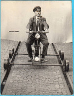 DRAISINE (draisienne) - Yugoslavian Original Vintage Pre-WW2 Photo 1930s *  Laufmaschine Running Machine - Trains