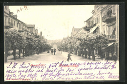 AK Franzensbad, Kaiserstrasse Mit Passanten  - Tchéquie