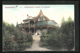 AK Franzensbad, Café-Restaurant Amerika Im Stadtwald  - Tchéquie