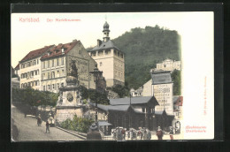 AK Karlsbad, Der Marktbrunnen  - Tchéquie