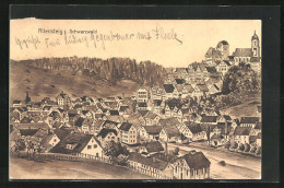 AK Altensteig /Schwarzwald, Panoramablick Auf Die Ortschaft  - Altensteig