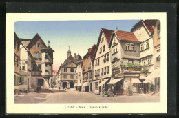 AK Lohr A. M., Blick In Die Hauptstrasse  - Lohr