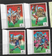 SOCCER WORLD CUP CENTRAL AFRICA Yv#823/5 + #A391 MNH Complete Set - Ungebraucht