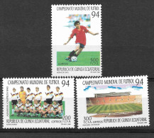 SOCCER WORLD CUP 1994 EQUATORIAL GUINEA Yv# 312/4 MNH Complete Set - Unused Stamps
