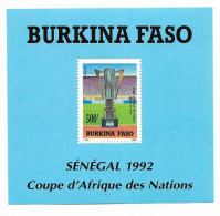 SOCCER AFRICA CUP 1992 BURKINA FASO MNH Block - Neufs