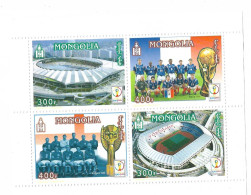 SOCCER World CUP 1998 MONGOLIA Complete Set MNH - Ungebraucht