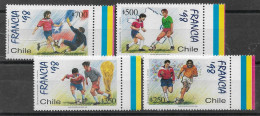 SOCCER World CUP 1998 CHILE Yv# 1451/4 Complete Set MNH - Neufs