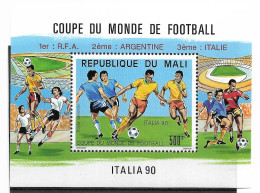 SOCCER World CUP 1990 MALI Yv# Bl.276 MNH - Nuovi