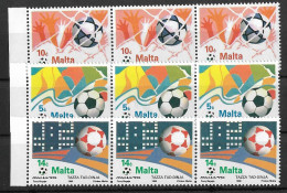 SOCCER World CUP 1990MALTA X3 MNH Complete Sets - Neufs