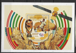 SOCCER WORLD CUP 1994 CENTRAL AFRICA Yv# Bl.118 MNH Complete Set - Nuevos