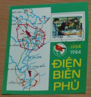 VIETNAM 1984, 30 Years After The Battle Of Dien Bien Phu, Militaria, Mi #B27, Souvenir Sheet, Used - Militaria