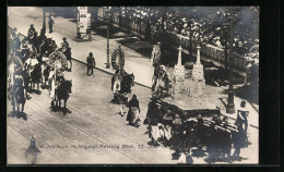 AK Kaiser-Jubiläums-Huldigungsfestzug, Wien 12. Juni 1908, Modell Der Stephanskirche  - Familles Royales