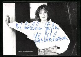 AK Schauspielerin Gila Von Weitershausen Blickt Nachdenklich In Die Kamera, Autograph  - Schauspieler