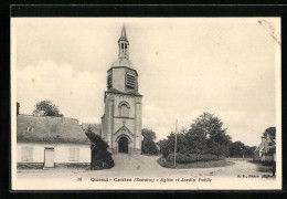 CPA Quend-Plage, Eglise Et Jardin Public  - Quend