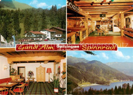 73868377 Spitzingsee Schliersee Hotel Pension Gundl Alm Gaststube Spinnradl Pano - Schliersee