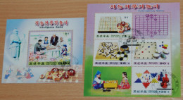 KOREA 2004, Board Games, Mi #B574-5, Souvenir Sheets, Used - Sin Clasificación