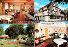 73868198 Saalhausen Sauerland Gasthof Pension Gastreich Gaststube Garten Fachwer - Autres & Non Classés