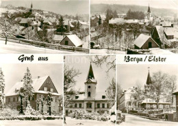 73868158 Berga Elster Ortsansichten Mit Kirche Im Winter Berga Elster - Sonstige & Ohne Zuordnung