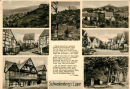 73868122 Schwalenberg Panorama Teilansichten Rathaus Brunnen Marktplatz Fachwerk - Andere & Zonder Classificatie