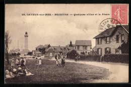 CPA Cayeux-sur-Mer, Quelques Villas Et Le Phare  - Cayeux Sur Mer