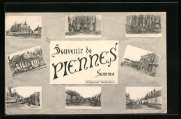 CPA Piennes, L`Eglise, L`Ecole, Les Rues  - Autres & Non Classés