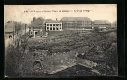 CPA Péronne, Bastion Porte De Bretagne Et Collège Béranger En 1927  - Autres & Non Classés