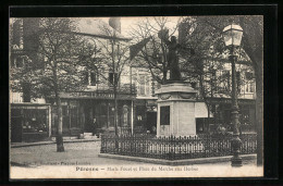 CPA Péronne, Marie Fouré Et Place Du Marché Aux Herbes  - Other & Unclassified