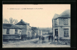 CPA Authie, Le Café National Et La Rue Du Mont  - Other & Unclassified