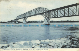 R636412 Canadian Pacific Railway Bridge Over St. Lawrence River. Valentine Serie - Monde