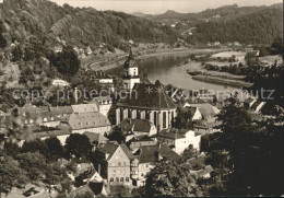 72080178 Koenigstein Saechsische Schweiz Ortsansicht Mit Kirche Elbe Koenigstein - Königstein (Sächs. Schw.)