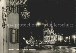 72079170 Dresden Blick Auf Ehemalige Hofkirche Bei Nacht Vor Der Zerstoerung 194 - Dresden