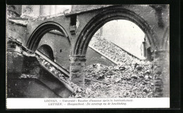 AK Louvain, Université, Escalier D'honneur Après Le Bombardement  - Other & Unclassified