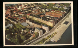 AK Stockholm, Flygfoto över Norr Mälarstrand Och Kungsholmen  - Sweden