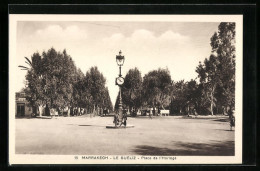 CPA Marrakech, Le Guéliz, Place De L'Horloge  - Marrakesh