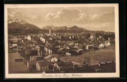 AK Traunstein Im Bayr. Hochland, Generalansicht Der Stadt Mit Blick Auf Das Gebirge  - Traunstein