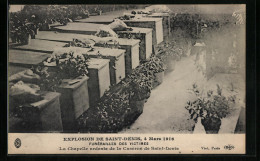 CPA Paris, Explosion De Saint-Denis, 4 Mars 1916, Funerailles Des Victimes, La Chapelle Ardente De La Caserne  - Saint Denis