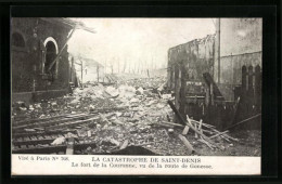 CPA Paris, La Catastrophe De Saint-Denis, Le Fort De La Couronne, Vu De La Route De Gonesse, Explosion  - Saint Denis