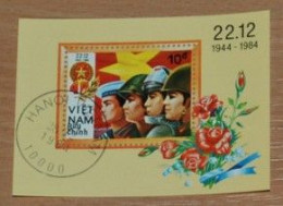 VIETNAM 1984, Viet Nam Forces, MIlitaria, Mi #B32, Souvenir Sheet, Used - Militares