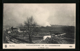 CPA Courneuve, Catastrophe, 15 Mars 1918, Blick über Die Ruines Der Stadt, Eine Raucsäule Im Hintergrund, Explosion  - La Courneuve