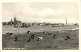 72078072 Emmerich Rhein Viehweide Kuehe Dampfer Kirche Emmerich - Emmerich