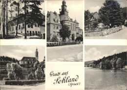 72077384 Sohland Spree Teilansichten Rathaus Kirche Partie Am Fluss Handabzug So - Autres & Non Classés